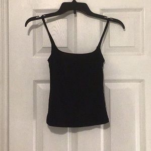 olivacious black ribbed tank top size small